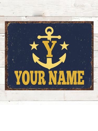 Nautical Monogram : Tin Signs
