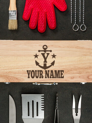 Nautical Monogram : 10 Piece BBQ Set