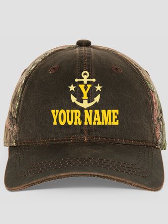 Nautical Monogram : Embroidered 2-Tone Camo Hats