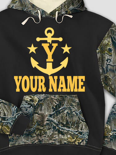 Nautical Monogram : Printed 2-Tone Camo Hoodies