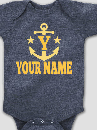 Nautical Monogram : Printed Baby Bodysuits
