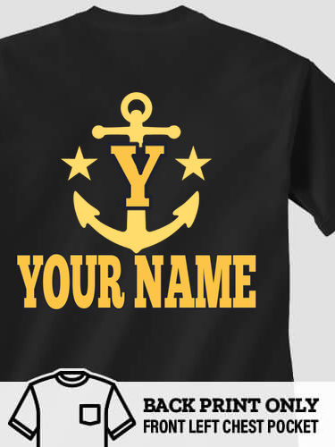 Nautical Monogram : Printed Pocket T-Shirts