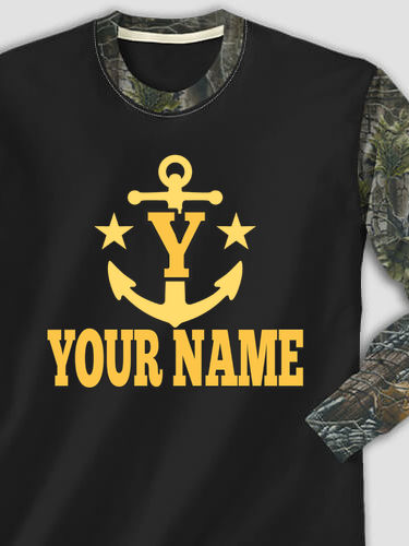 Nautical Monogram : Printed 2-Tone Camo Long Sleeves