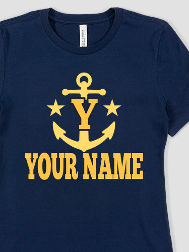 Nautical Monogram : Premium Ladies T-Shirts