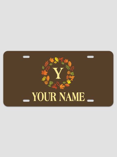Fall Monogram : License Plates