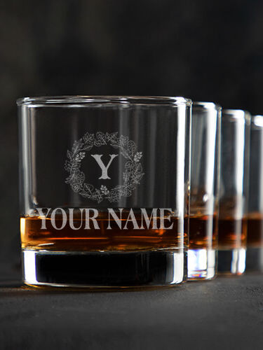 Fall Monogram : Rocks Glasses - Engraved