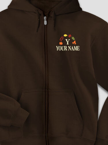 Fall Monogram : Embroidered Zip Hoodies