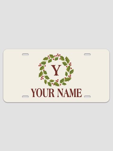 Christmas Monogram : License Plates