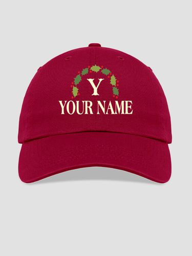 Christmas Monogram : Embroidered Baseball Hats