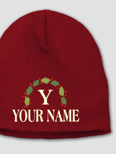 Christmas Monogram : Embroidered Beanies