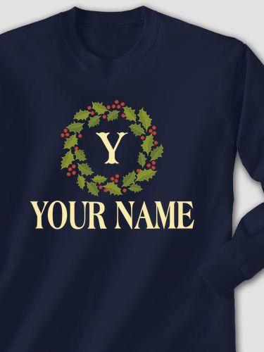 Christmas Monogram : Printed Long Sleeves