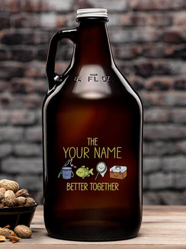 Better Together Fishing : Beer Growlers - Color Printed