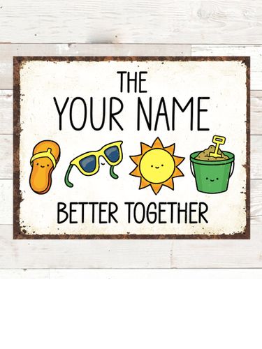 Better Together Vacation : Tin Signs