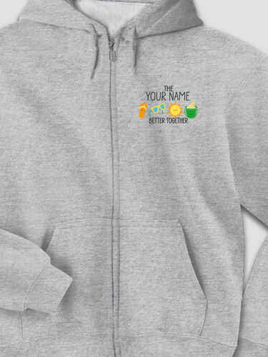 Better Together Vacation : Embroidered Zip Hoodies