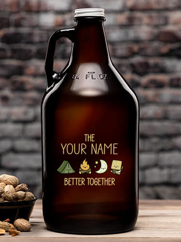 Better Together Camping : Beer Growlers - Color Printed