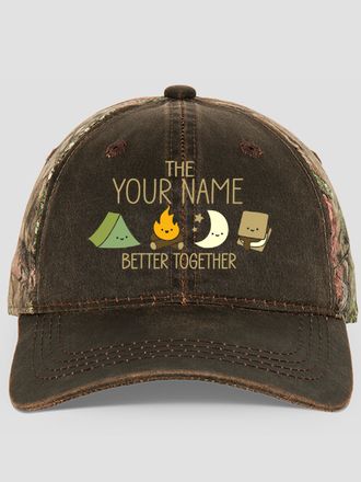 Better Together Camping : Embroidered 2-Tone Camo Hats