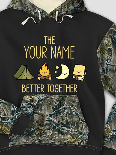 Better Together Camping : Printed 2-Tone Camo Hoodies