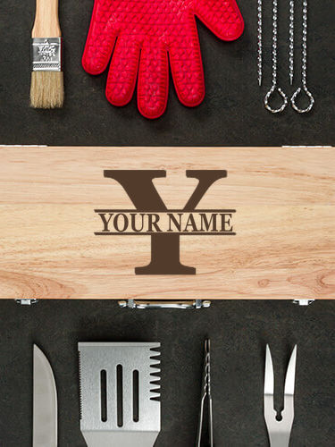 Family Monogram : 10 Piece BBQ Set