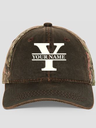 Family Monogram : Embroidered 2-Tone Camo Hats