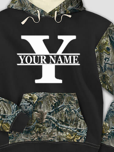 Family Monogram : Printed 2-Tone Camo Hoodies