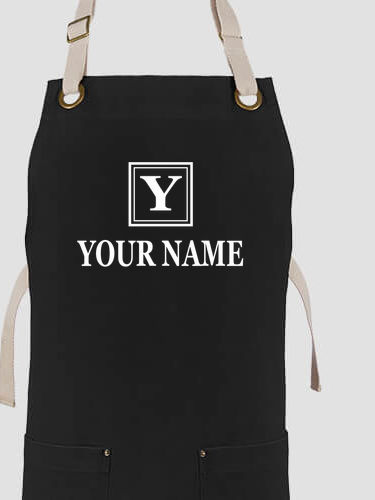 Square Monogram : Printed Canvas Work Aprons