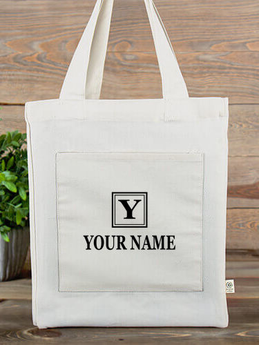 Square Monogram : Canvas Totes