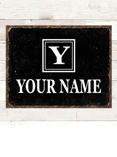 Square Monogram : Tin Signs