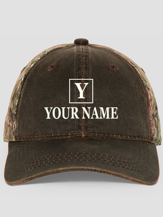 Square Monogram : Embroidered 2-Tone Camo Hats