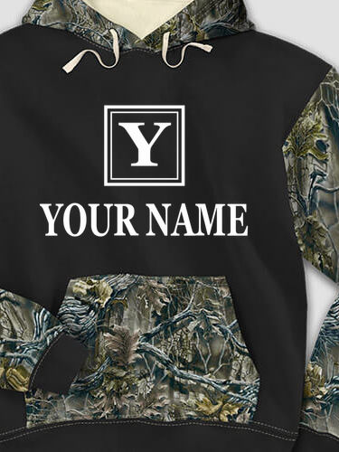 Square Monogram : Printed 2-Tone Camo Hoodies