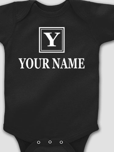 Square Monogram : Printed Baby Bodysuits
