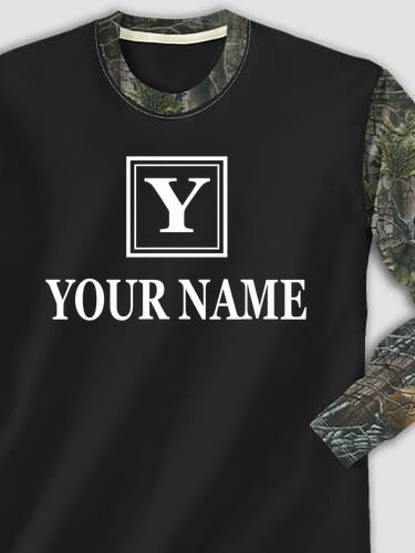 Square Monogram : Printed 2-Tone Camo Long Sleeves