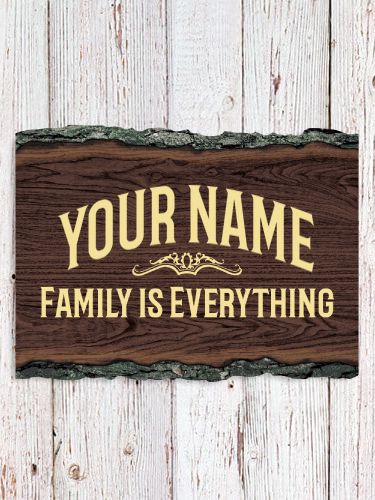Family : Faux Sliced Log Plaque