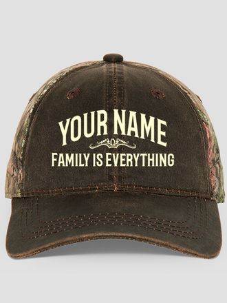 Family : Embroidered 2-Tone Camo Hats