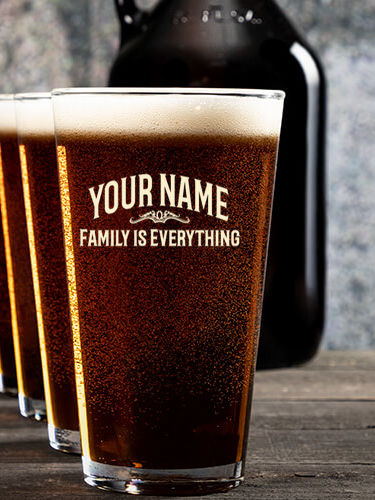 Family : Growler Pint Glass Gift Sets - Color Printed