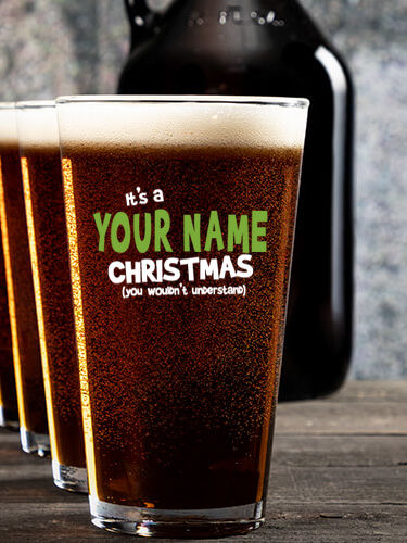 Family Christmas Thing : Growler Pint Glass Gift Sets - Color Printed