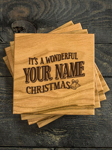 It's A Wonderful Christmas : Coasters - Engraved
