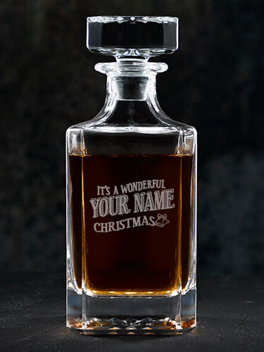 It's A Wonderful Christmas : Whiskey Decanter - Engraved