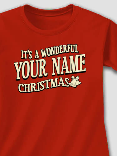 It's A Wonderful Christmas : Adult Ladies Fitted T-Shirt