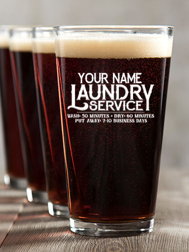 Laundry Service : Pint Glasses - Color Printed