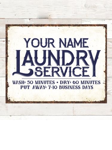 Laundry Service : Tin Signs