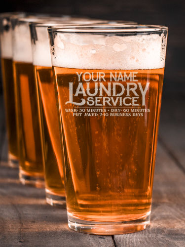 Laundry Service : Pint Glasses - Engraved