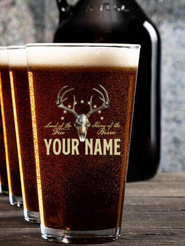 American Hunter : Growler Pint Glass Gift Sets - Color Printed