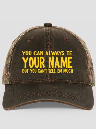 Can't Tell 'Em Much : Embroidered 2-Tone Camo Hats