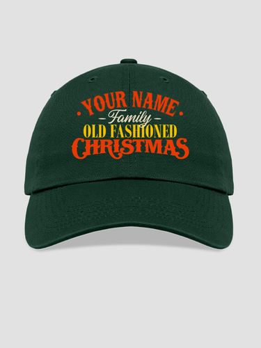 Old Fashioned Christmas : Embroidered Baseball Hats