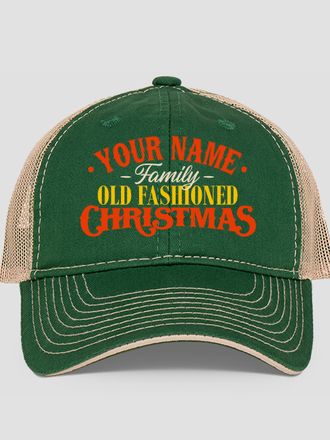 Old Fashioned Christmas : Embroidered Trucker Hats