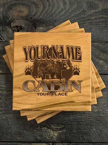 Bear Cabin : Coasters - Engraved