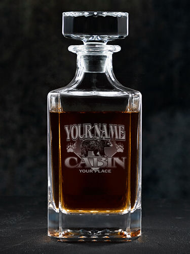 Bear Cabin : Whiskey Decanter - Engraved