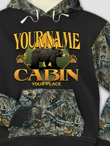 Bear Cabin : Printed 2-Tone Camo Hoodies