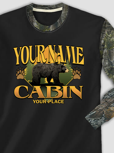 Bear Cabin : Printed 2-Tone Camo Long Sleeves