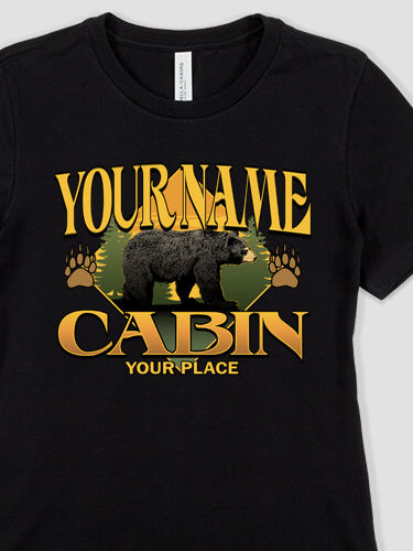 Bear Cabin : Premium Ladies T-Shirts